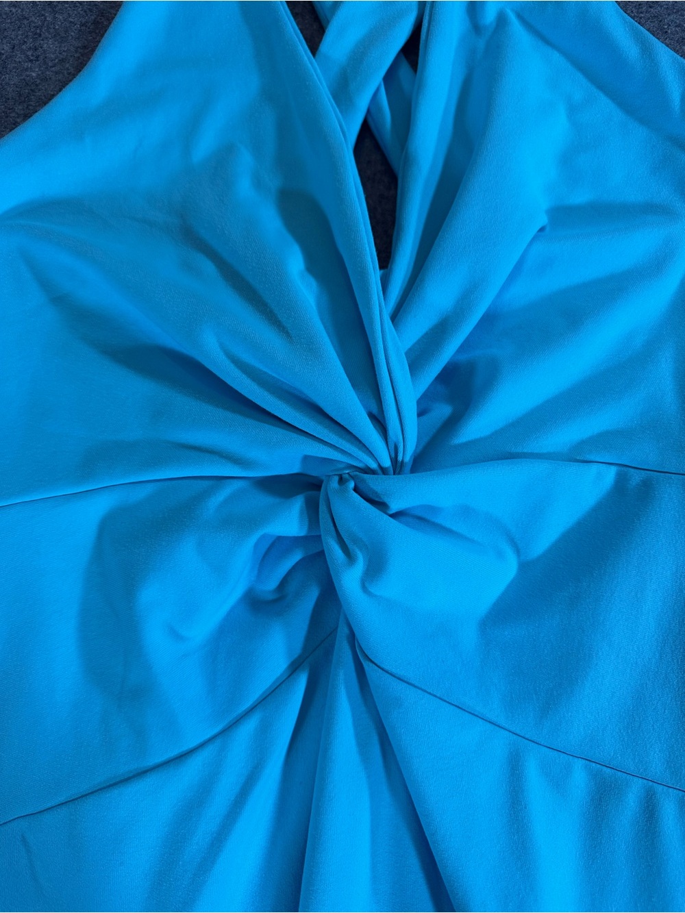 Susana Monaco Blue Twist-Front Halter Mini Dress - Picture 4 of 8